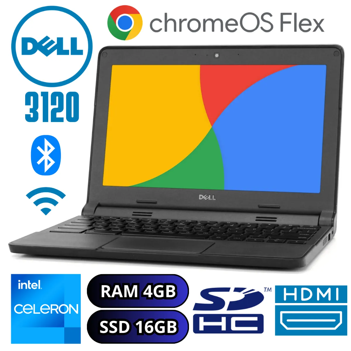 DELL - LAPTOP DELL CHROMEBOOK FLEX 3120 SSD 16GB RAM 4GB