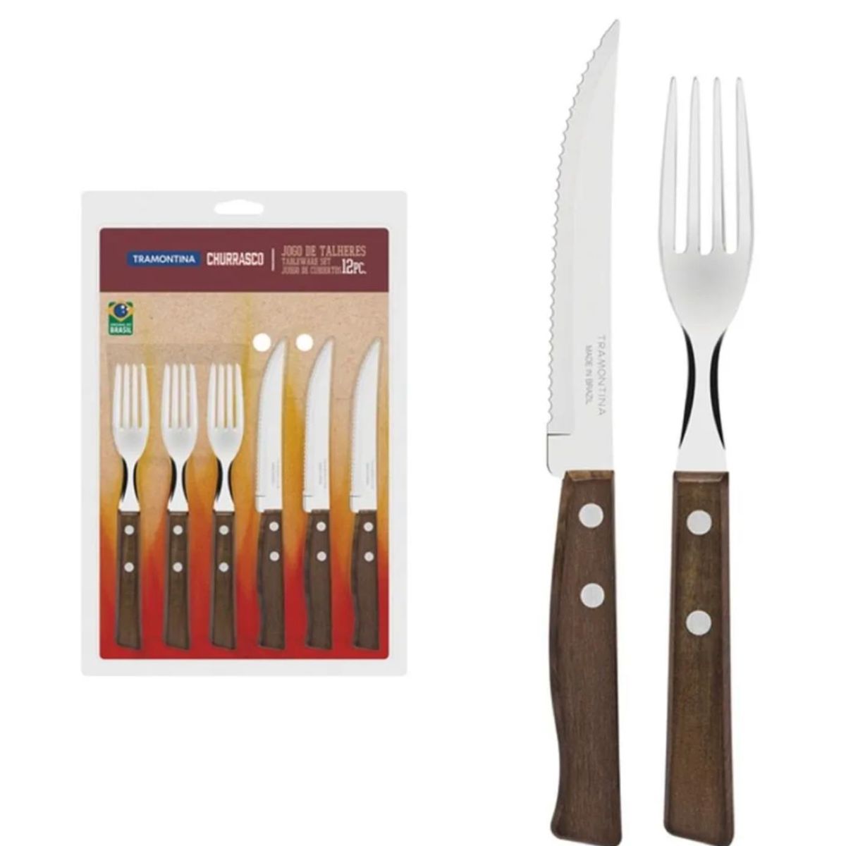 TRAMONTINA - Jgo De Cubiertos X12Pz Tradicional - Tramontina