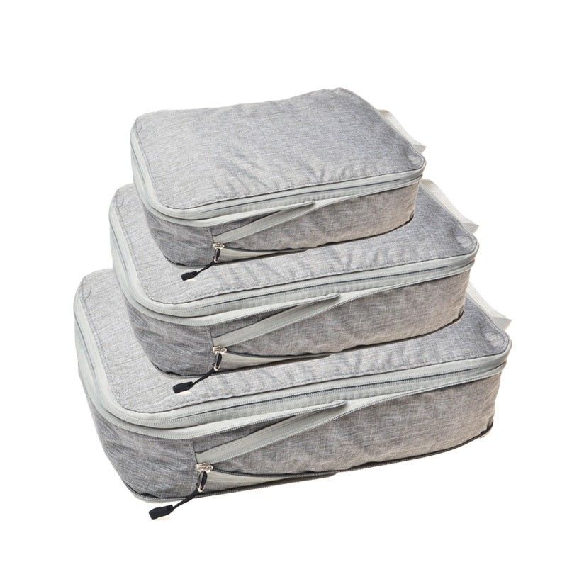 AURELA - CompresibleCubes - Pack de 3 Organizadores Compresibles con Malla