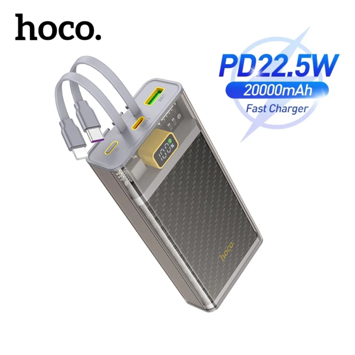 HOCO - Power Bank Hoco 20000 mAh Carga Rápida 20W  225W HOCO J104A