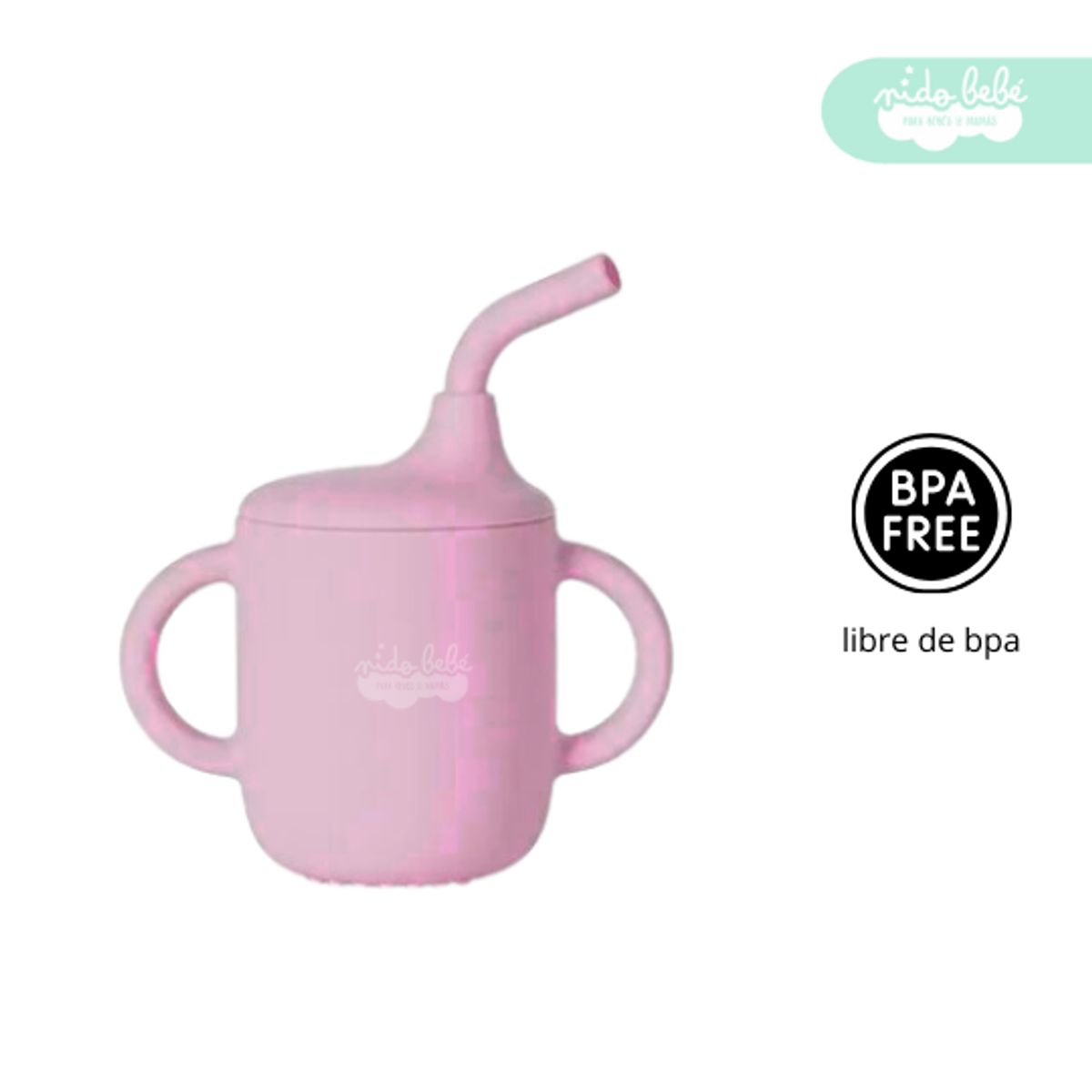 GENERICO - Vasito de Silicona para Bebé antiderrame pink