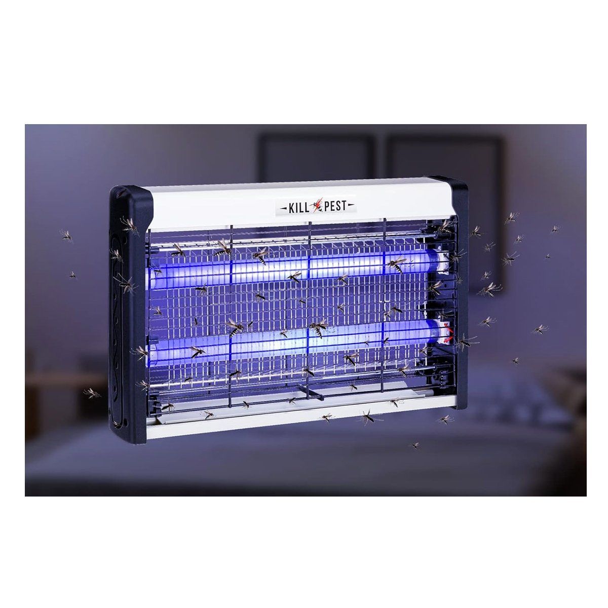 GENERICO - Lámpara Antimosquitos Eléctrico Mata Insectos Zancudos Eléctrico 6W UV