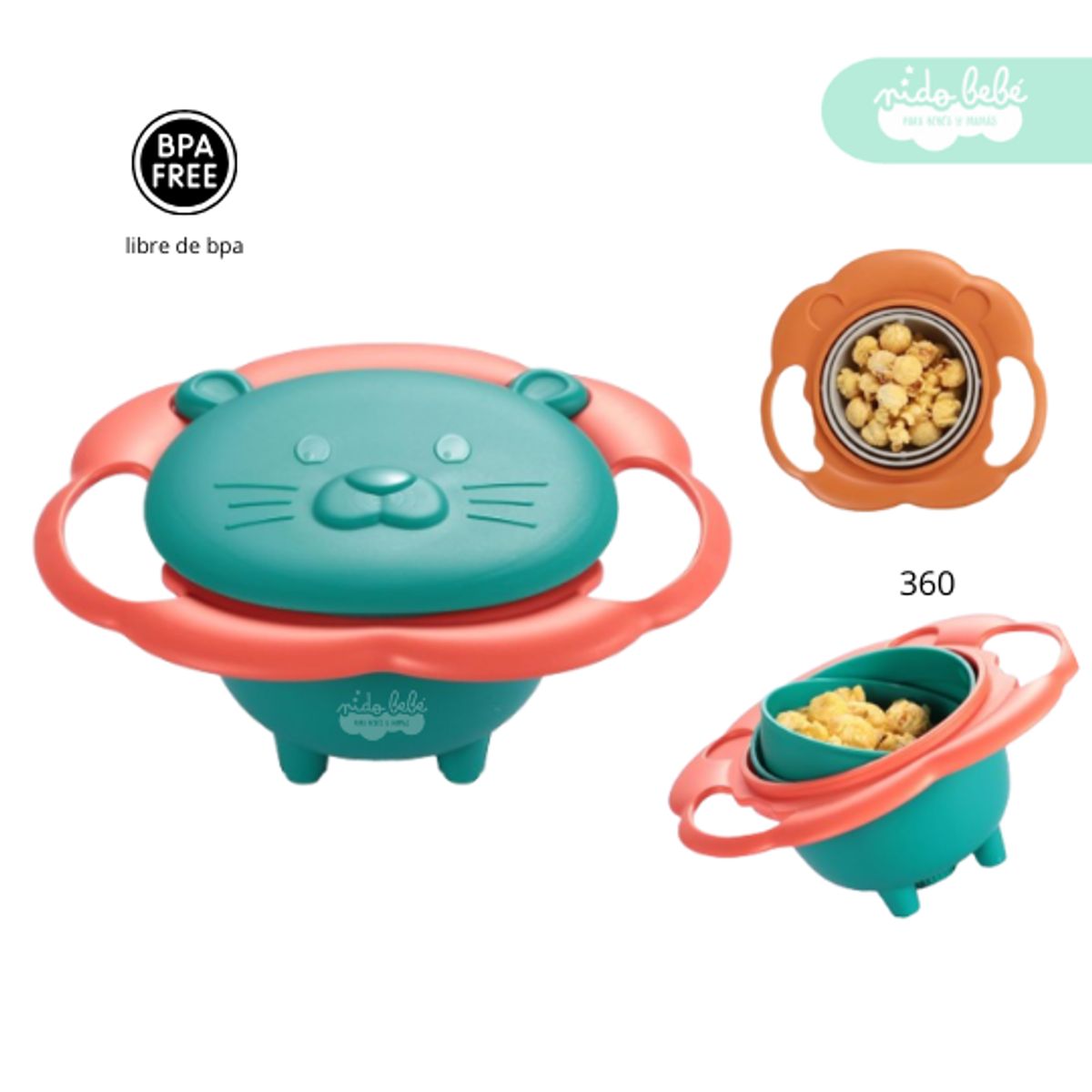 GENERICO - Plato Giratorio Antiderrames para Bebes Giro 360