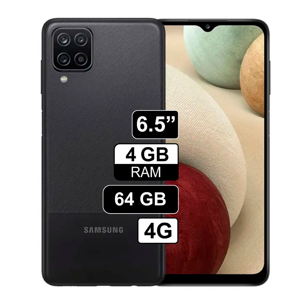 SAMSUNG - Samsung A12 65 64GB 4GB RAM Negro