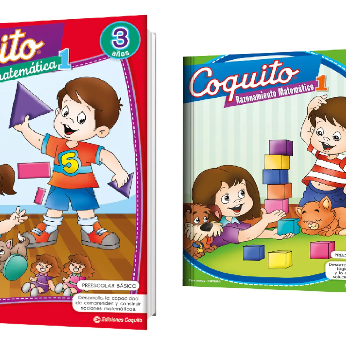 EDICIONES COQUITO - Pack 2  Libros infantiles matemática 3 años
