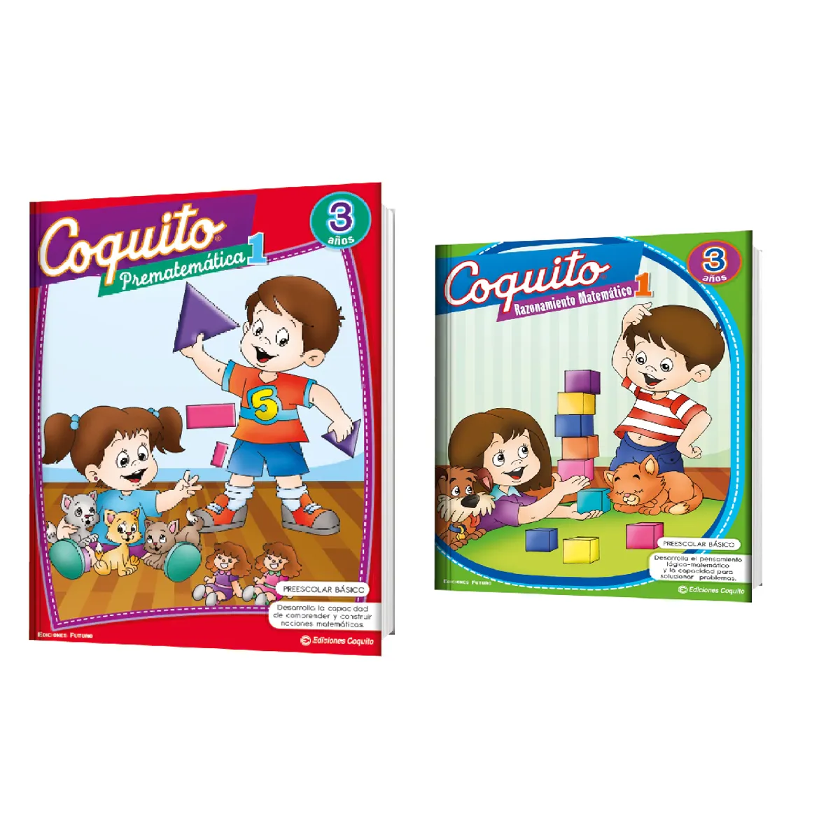 EDICIONES COQUITO - Pack 2  Libros infantiles matemática 3 años