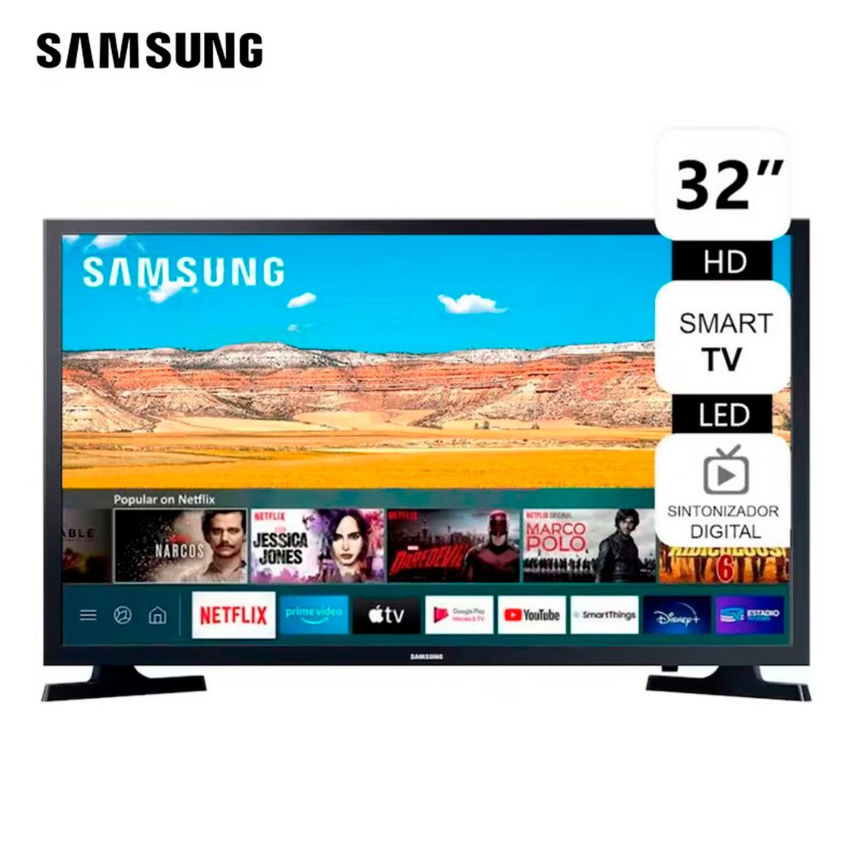 SAMSUNG - Televisor Samsung Smart HD 32 UN32T4202AGXPE
