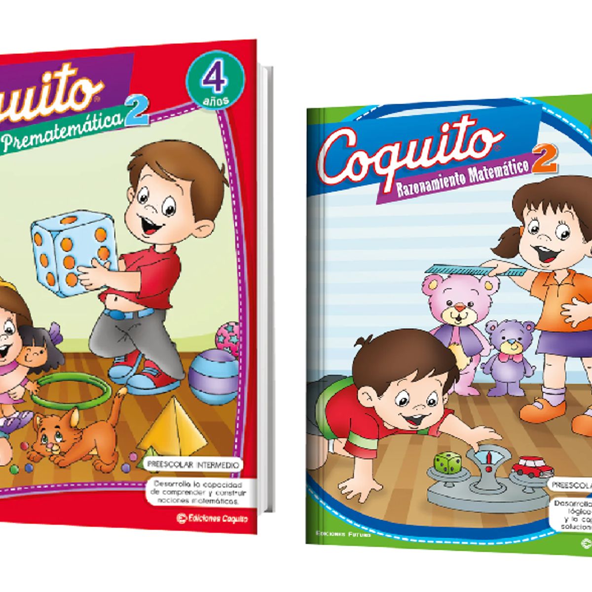 EDICIONES COQUITO - Pack 2  Libros infantiles matemática 4 años