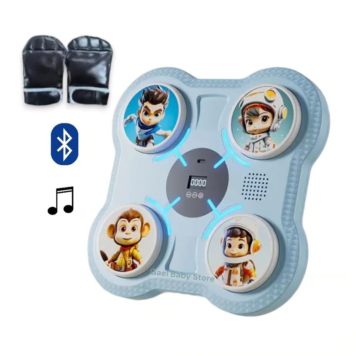 GENERICO - Maquina de Boxeo para Niños con Bluethooth y Guantes