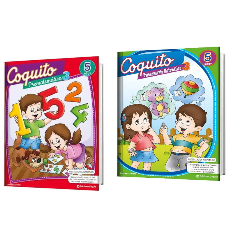 EDICIONES COQUITO - Pack 2  Libros infantiles matemática 5 años