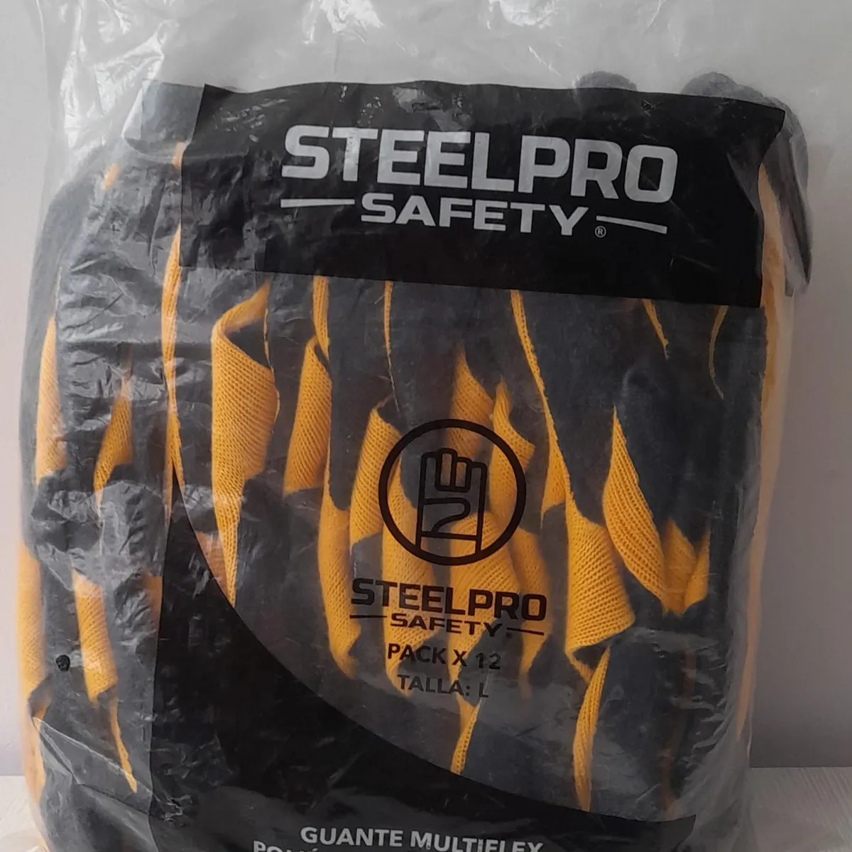 STEELPRO - GUANTE MULTIFLEX LÁTEX AMARILLO - TALLA L - PACK X 6 PARES