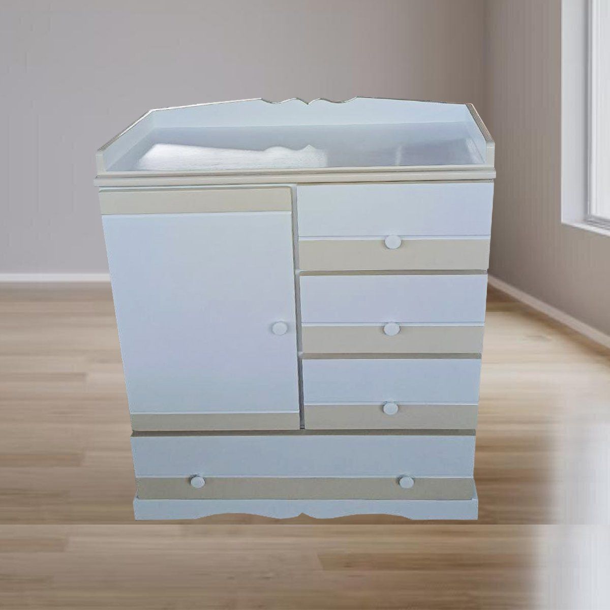 GENERICO - cómoda beige unisex para bebe 080m