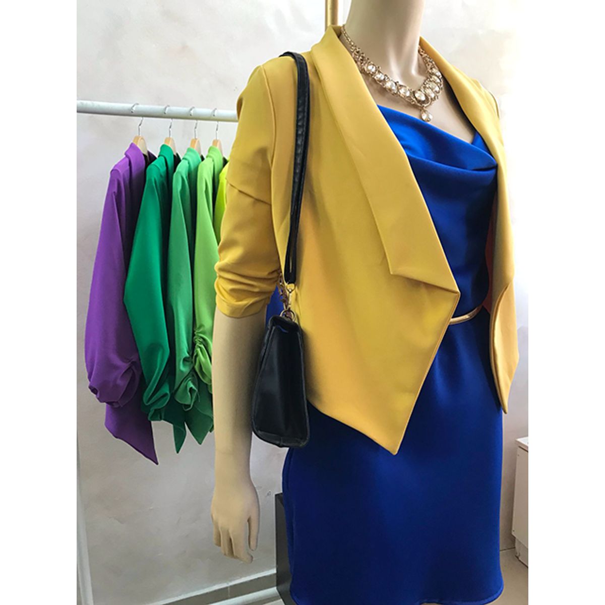 GENERICO - Blazer Manga 3/4 Paola Color Maiz Estacion 108