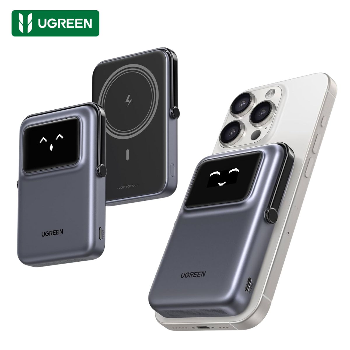 UGREEN - Power Bank Ugreen 10000mAh Carga Rápida 20W Magsafe 7 5W PB572