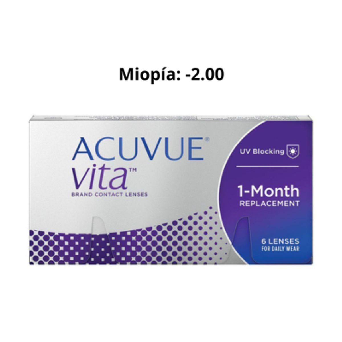 GENERICO - Lentes de Contacto Acuvue Vita Mensual  Pack x6 Medida -200