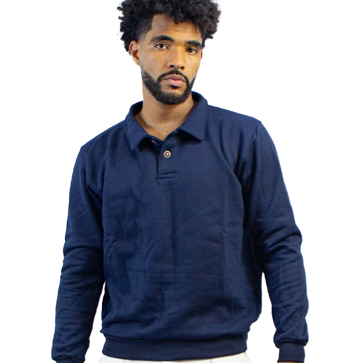 DM DEXMEN - Polera Dexmen Camisa Boton Azul