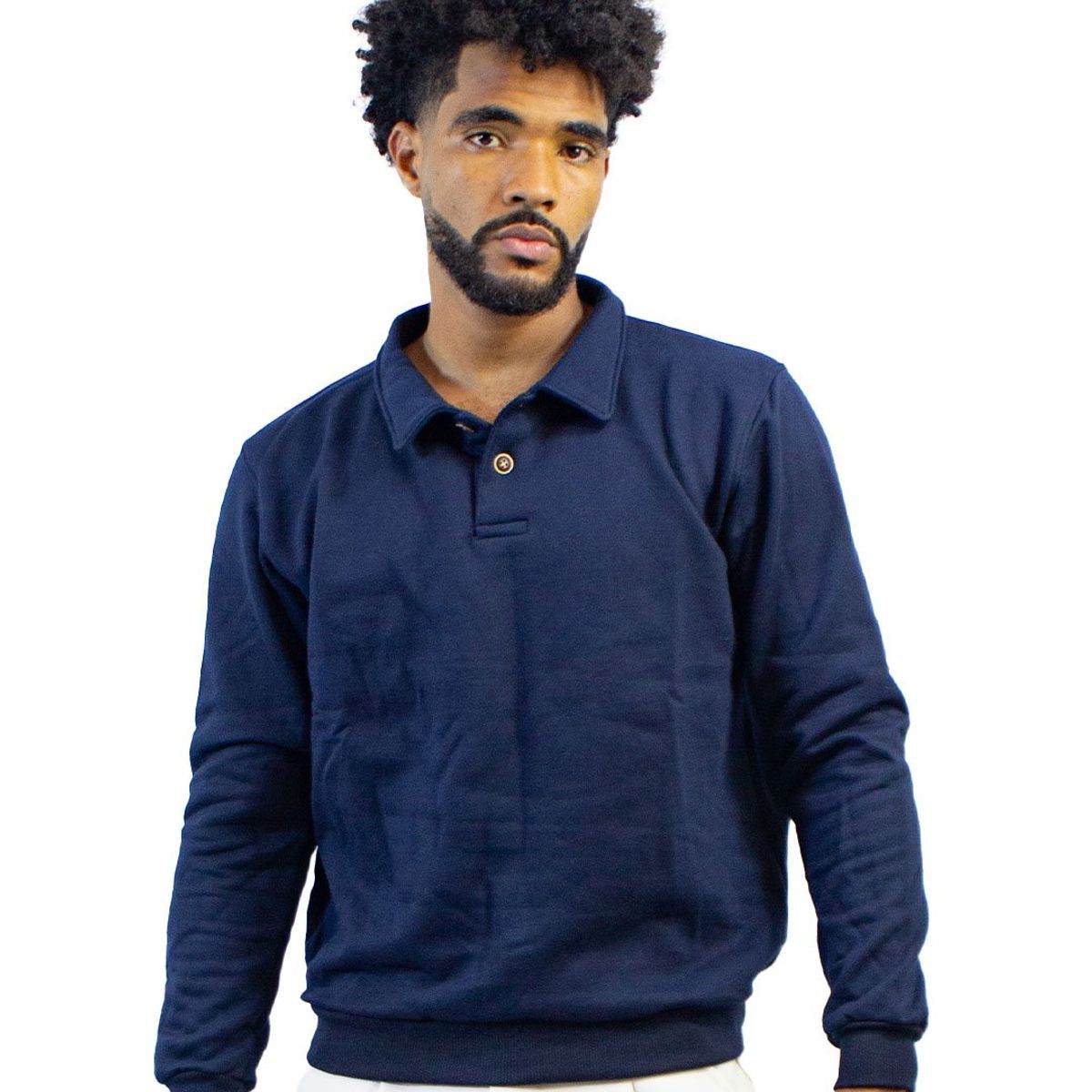 DM DEXMEN - Polera Dexmen Camisa Boton Azul