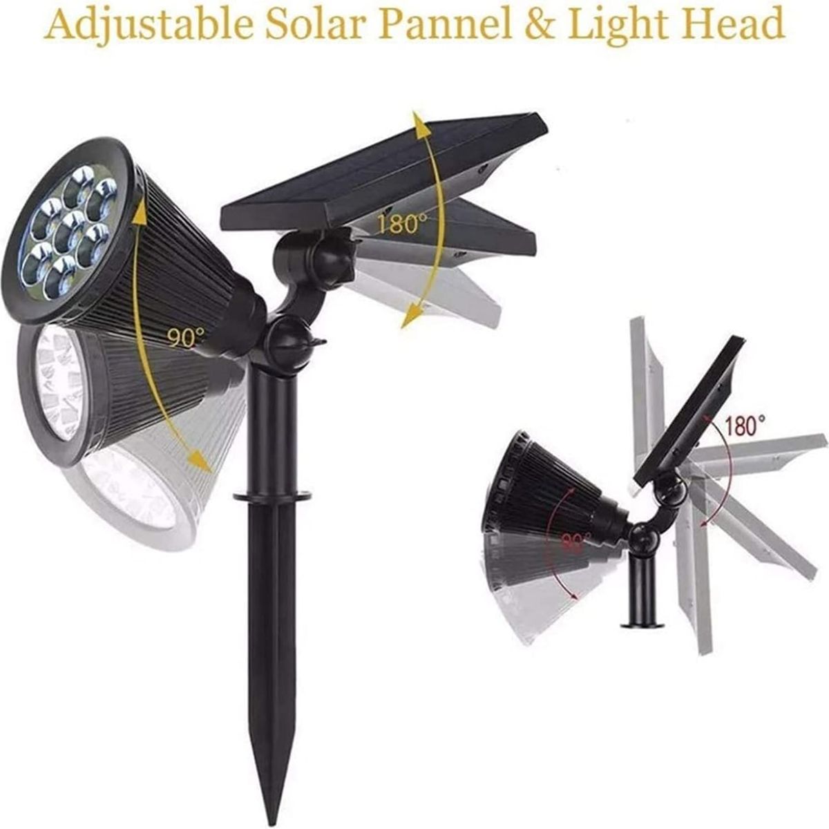 OEM - 1 Estaca Solar LED Lampara Jardín Iluminación Decoración Exterior