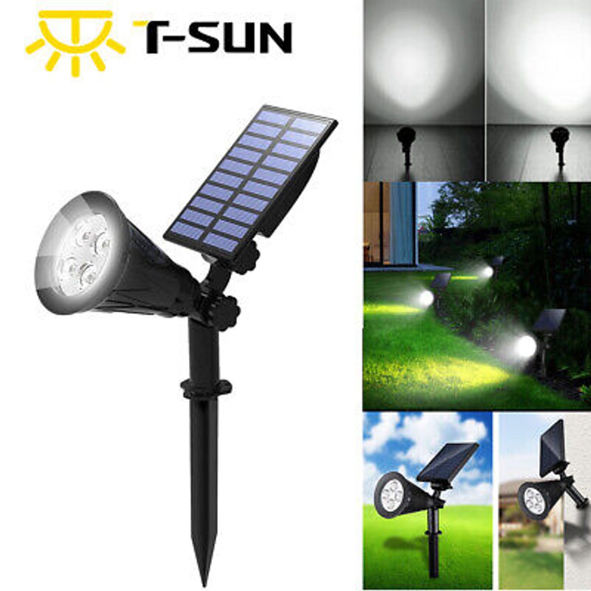 OEM - Estaca Solar LED Lampara Jardín Iluminación Decoración Exterior
