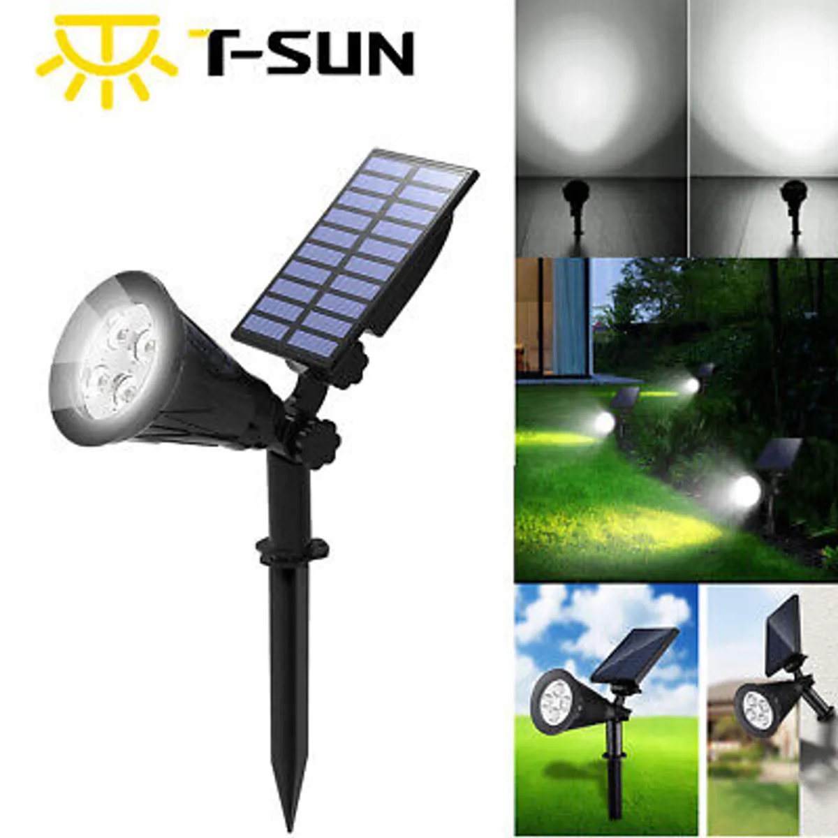 OEM - Estaca Solar LED Lampara Jardín Iluminación Decoración Exterior