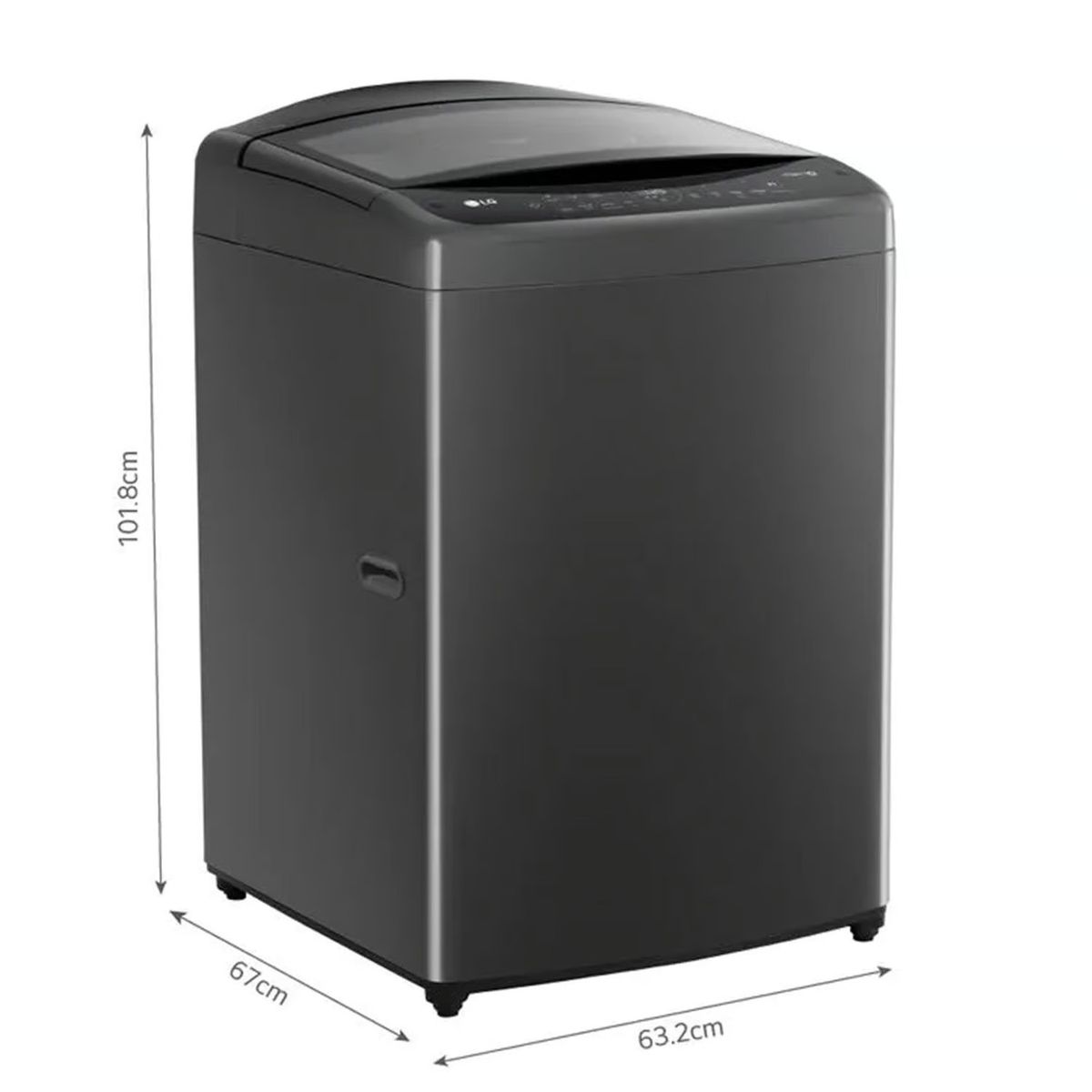 LG - Lavadora LG 17Kg AI DD Carga Superior Negro WT17BV6