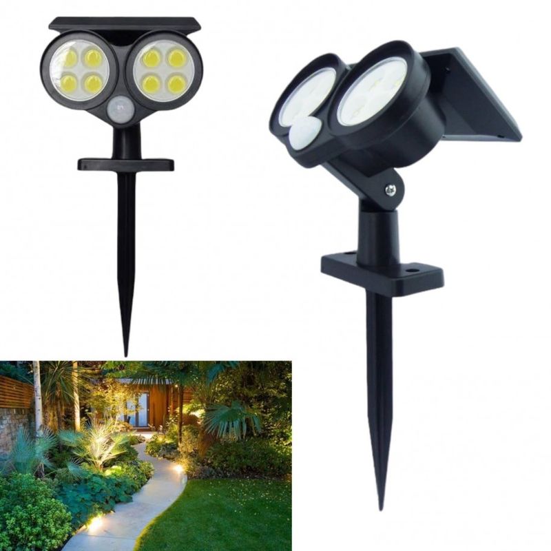 OEM - Luz 7LED RGB Solar Estaca Recargable con Sensor para Jardin y Pared