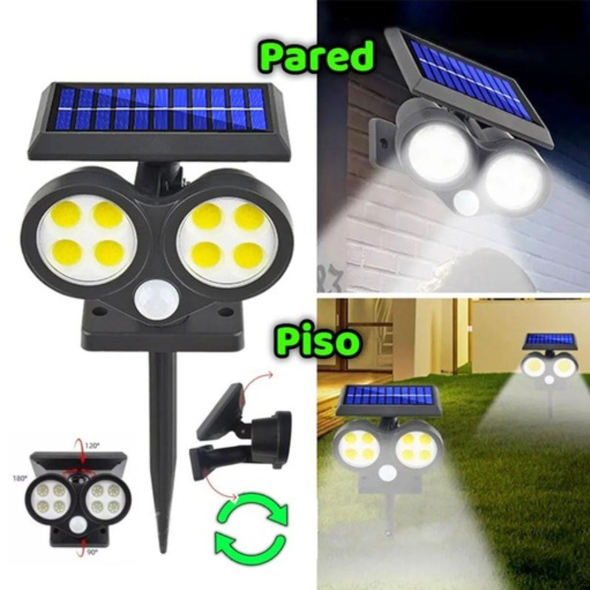 OEM - Reflector Solar con Sensor de Movimiento Luces de Césped