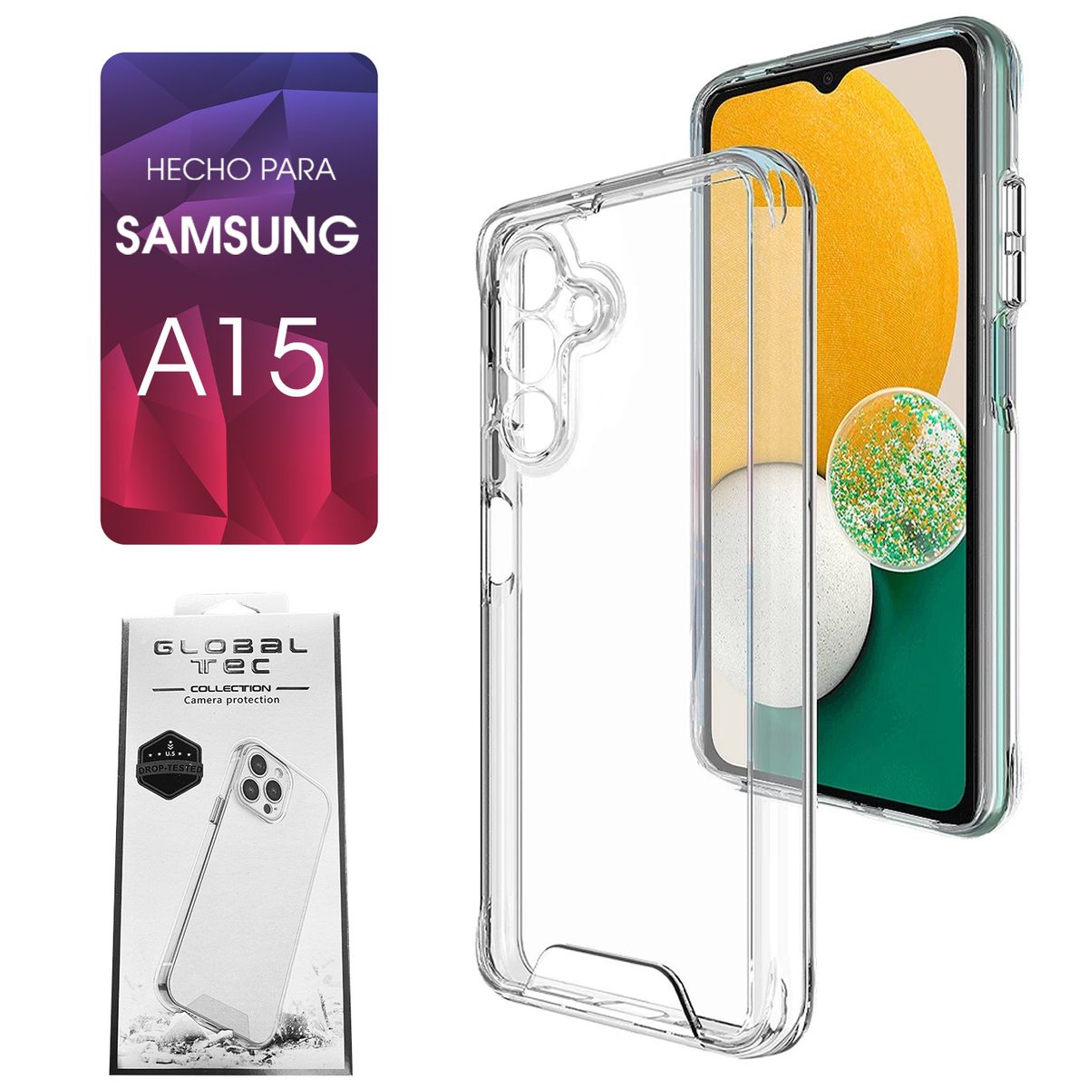 ASIA IMPORT - Space Case Transparente Samsung A15 Funda Para celular