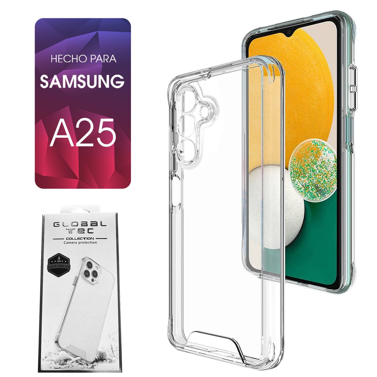 ASIA IMPORT - Space Case Transparente Samsung A25 Funda Para celular