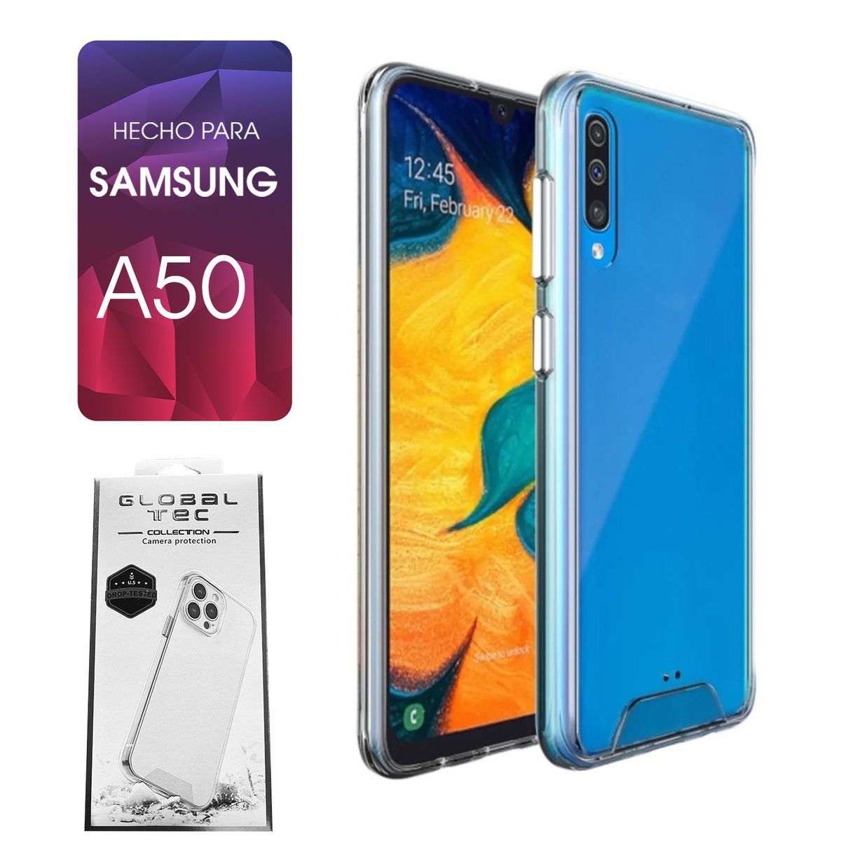 ASIA IMPORT - Space Case Transparente Samsung A50 Funda Para celular