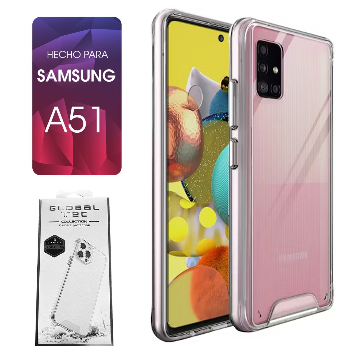 ASIA IMPORT - Space Case Transparente Samsung A51 Funda Para celular