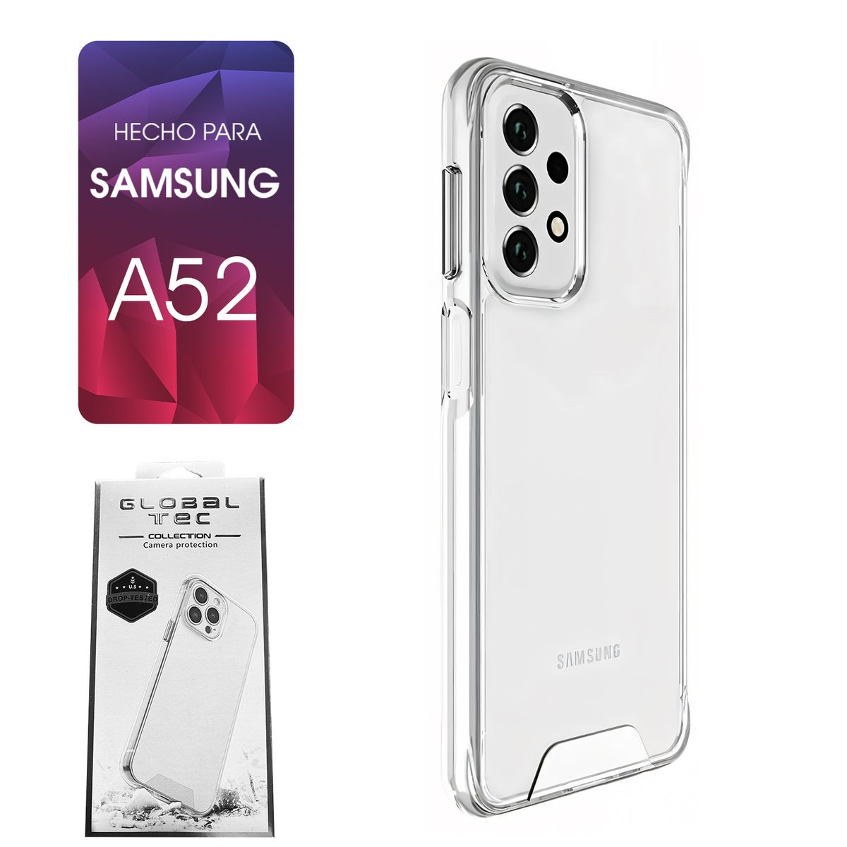 ASIA IMPORT - Space Case Transparente Samsung A52 Funda Para celular