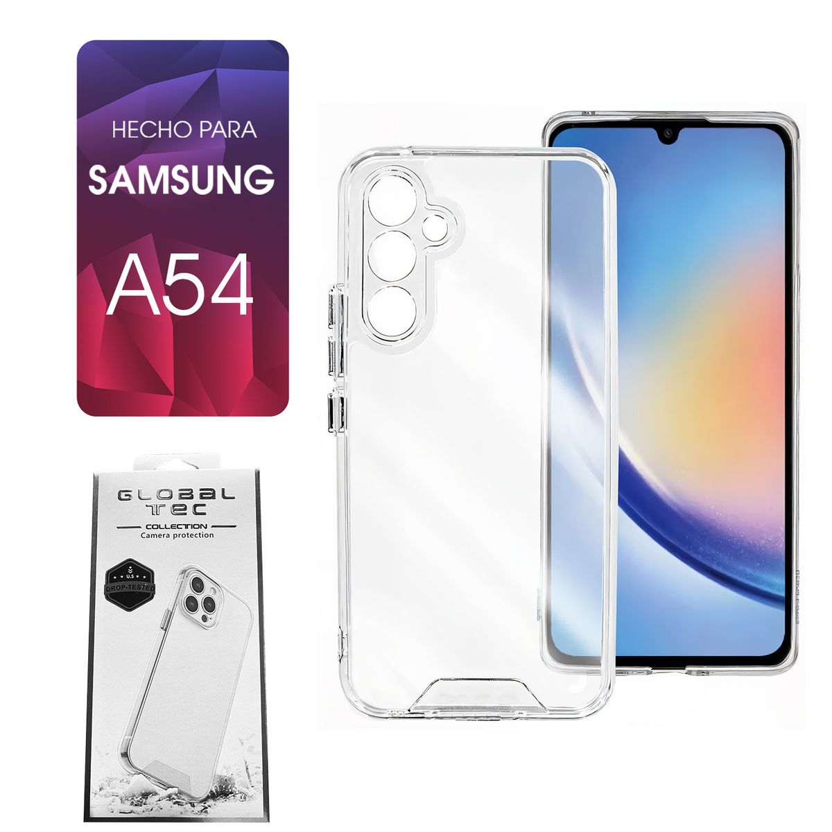 ASIA IMPORT - Space Case Transparente Samsung A54 Funda Para celular