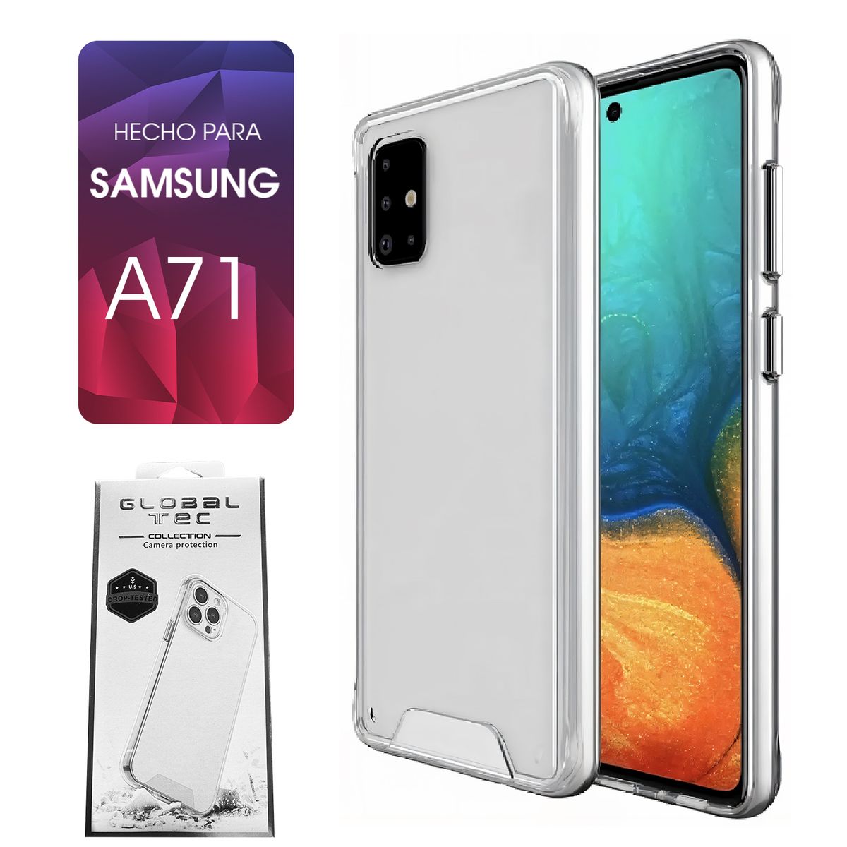 ASIA IMPORT - Space Case Transparente Samsung A71 Funda Para celular