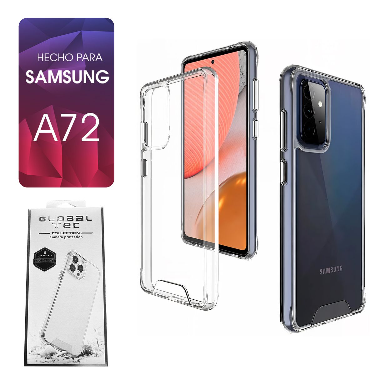 ASIA IMPORT - Space Case Transparente Samsung A72 Funda Para celular