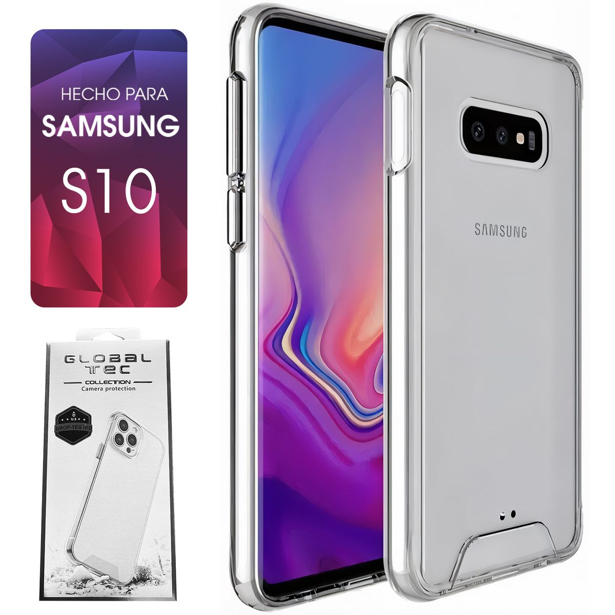 ASIA IMPORT - Space Case Transparente Samsung S10 Funda Para celular