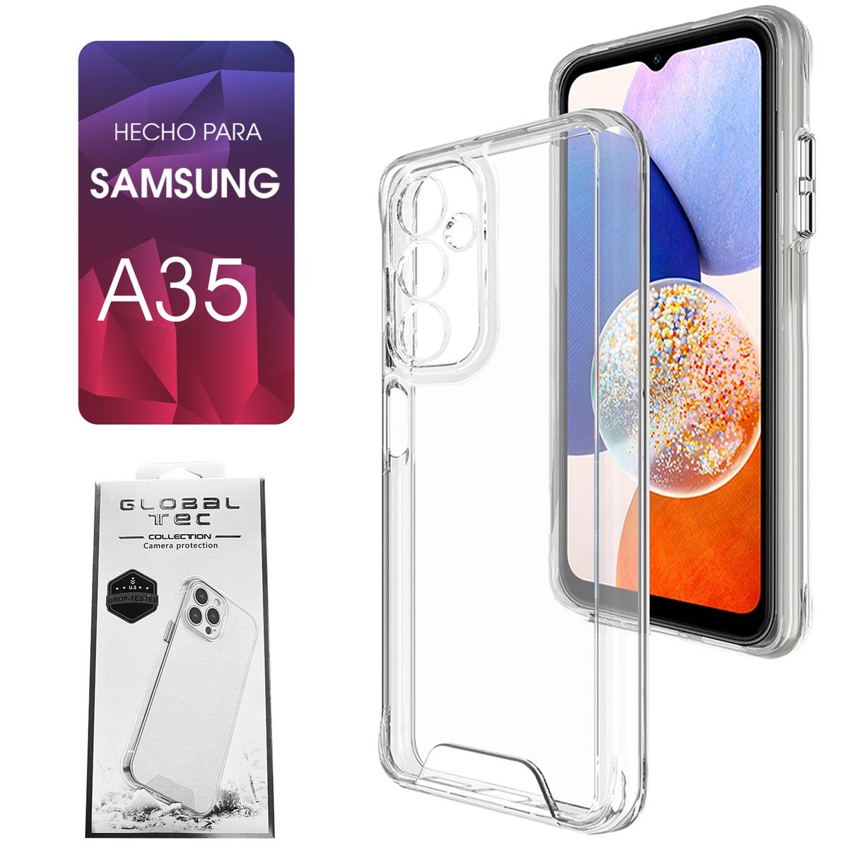 ASIA IMPORT - Space Case Transparente Samsung A35 Funda Para celular