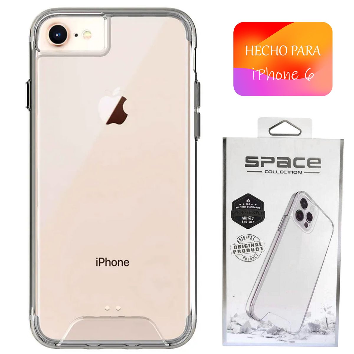 ASIA IMPORT - Space Case Transparente iPhone 6 Funda Para celular