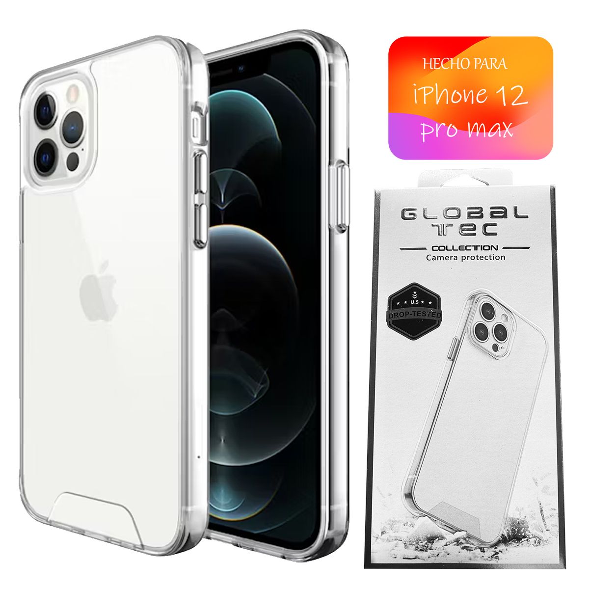 ASIA IMPORT - Space Case Transparente iPhone 12 Pro Max Funda Para celular