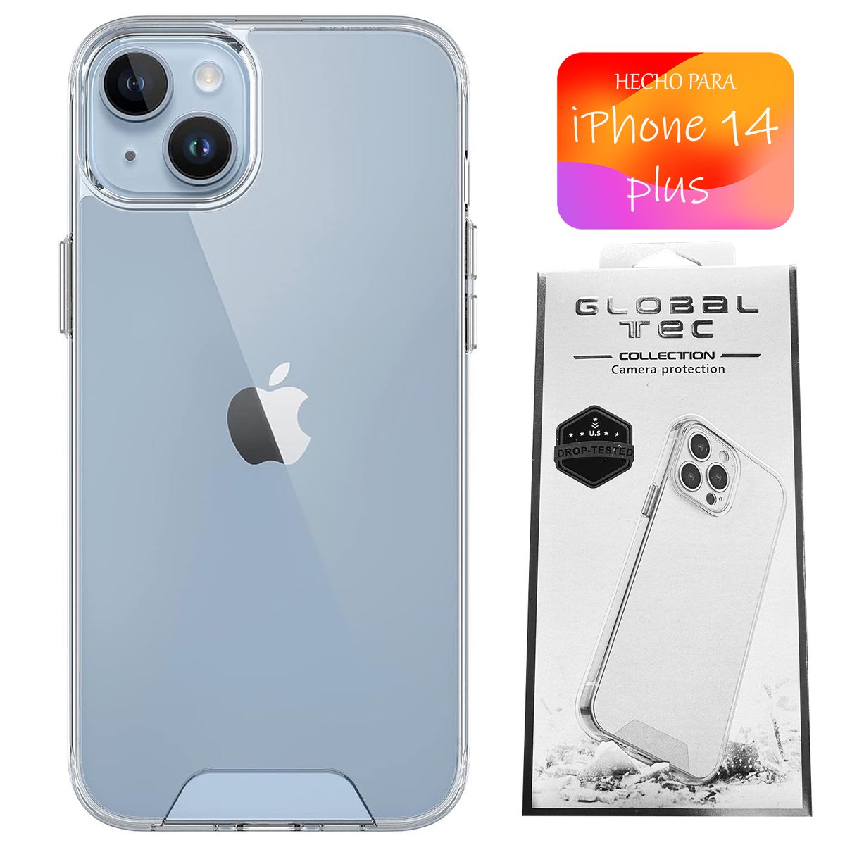ASIA IMPORT - Space Case Transparente iPhone 14 Plus Funda Para celular