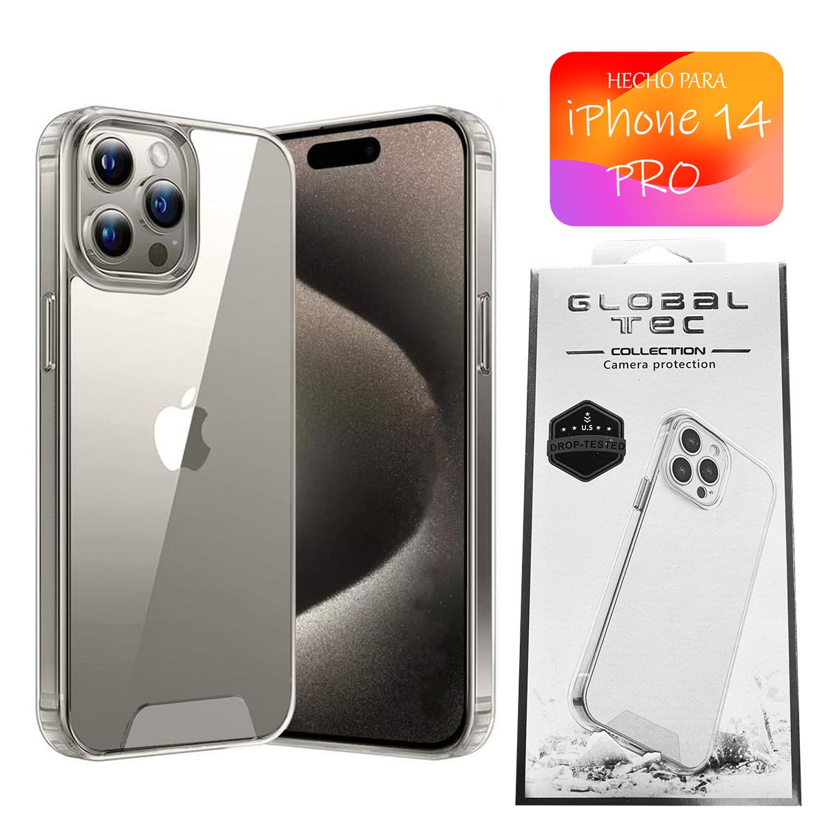 ASIA IMPORT - Space Case Transparente iPhone 14 Pro Funda Para celular