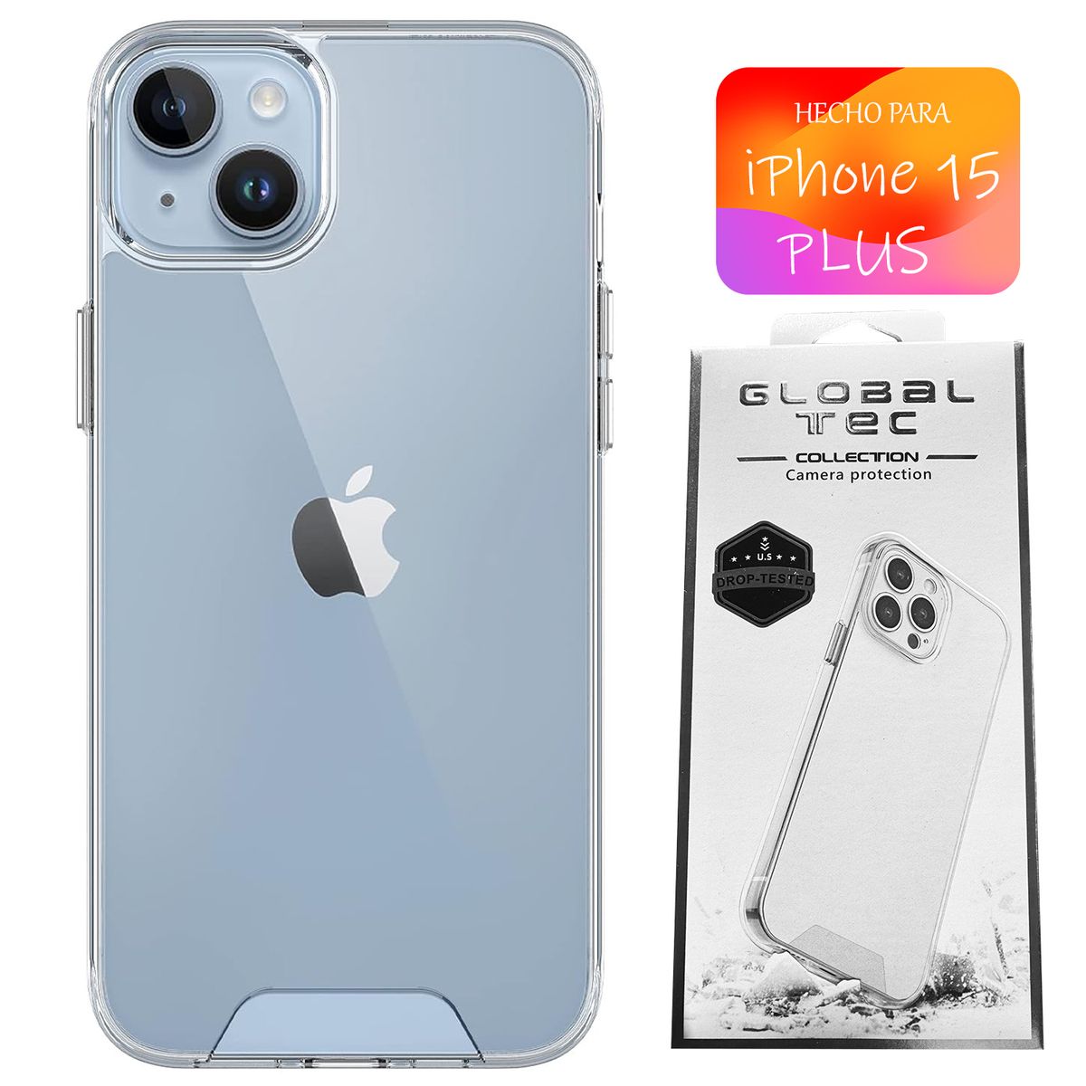 ASIA IMPORT - Space Case Transparente iPhone 15 Plus Funda Para celular
