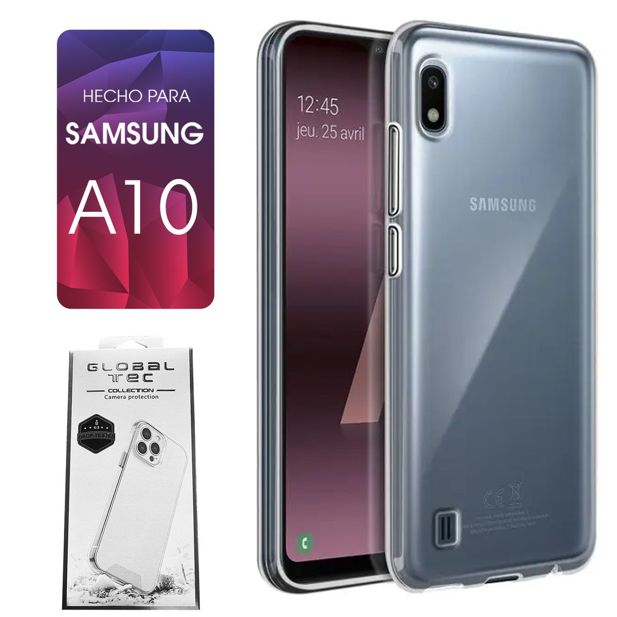 ASIA IMPORT - Space Case Transparente Samsung A10 Funda Para celular