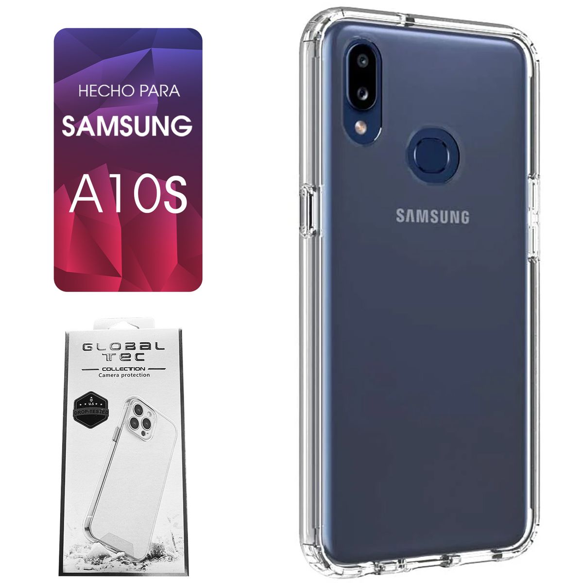 ASIA IMPORT - Space Case Transparente Samsung A10S Funda Para celular