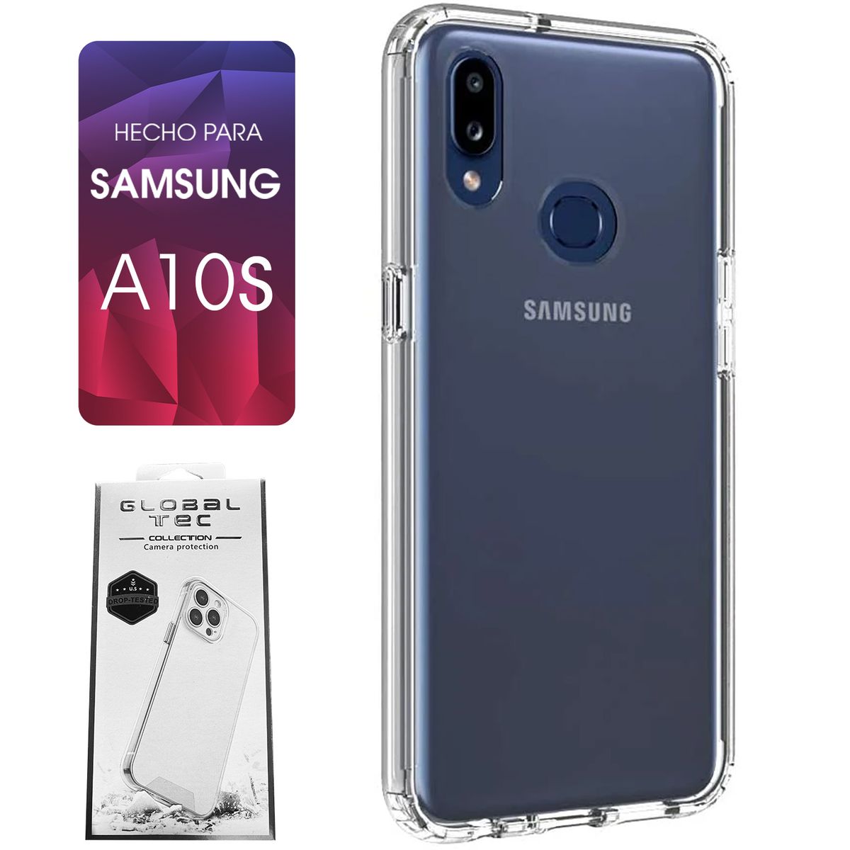 ASIA IMPORT - Space Case Transparente Samsung A10S Funda Para celular