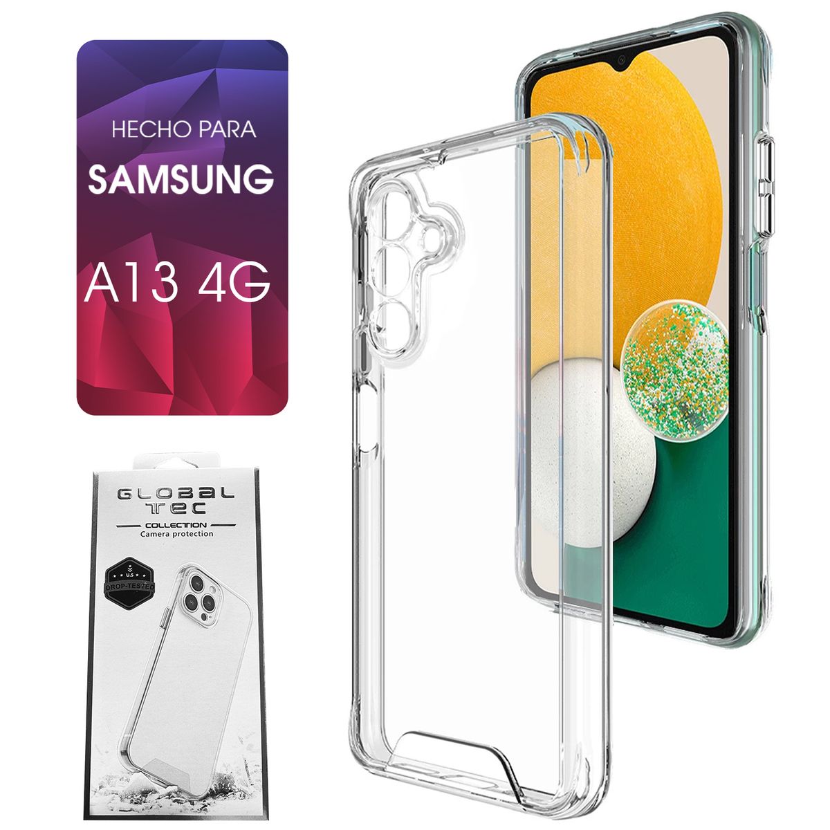 ASIA IMPORT - Space Case Transparente Samsung A13 Funda Para celular