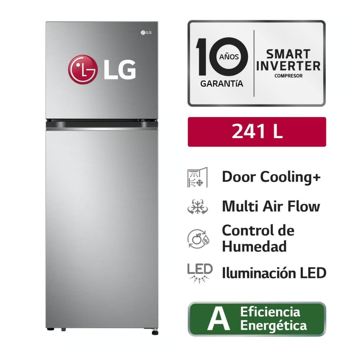 LG - Refrigeradora LG Top Freezer GT24BPP No Frost 2