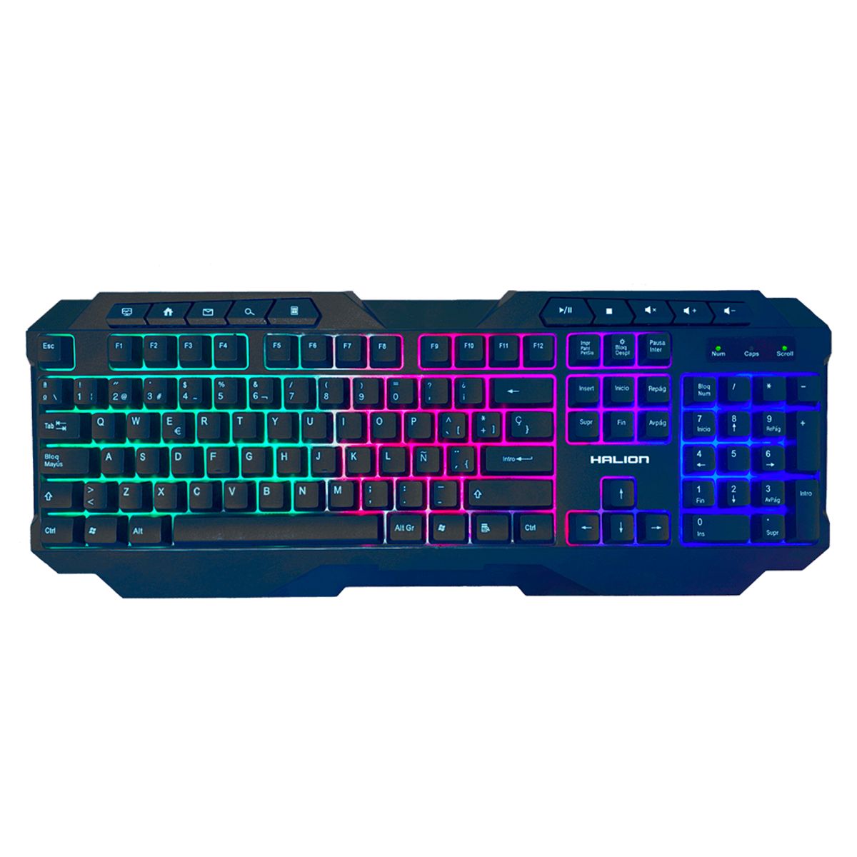 HALION - KIT GAMER RGB 4 EN 1 Halion Mercury HA-404C - Teclado LED + Mouse DPI + Headset + Mousepad