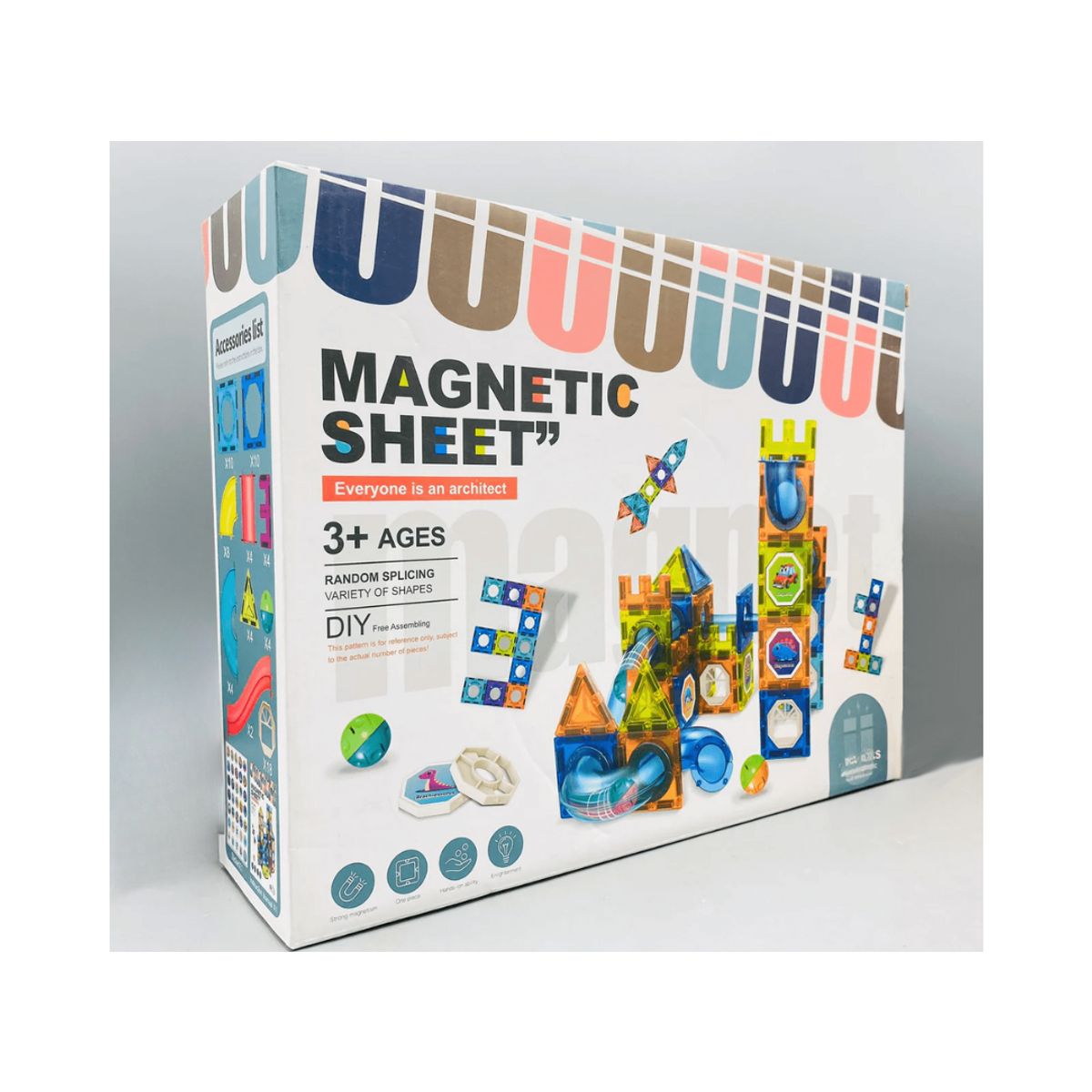 GENERICO - Bloques Magnéticos 3D De Construcción 71 Piezas