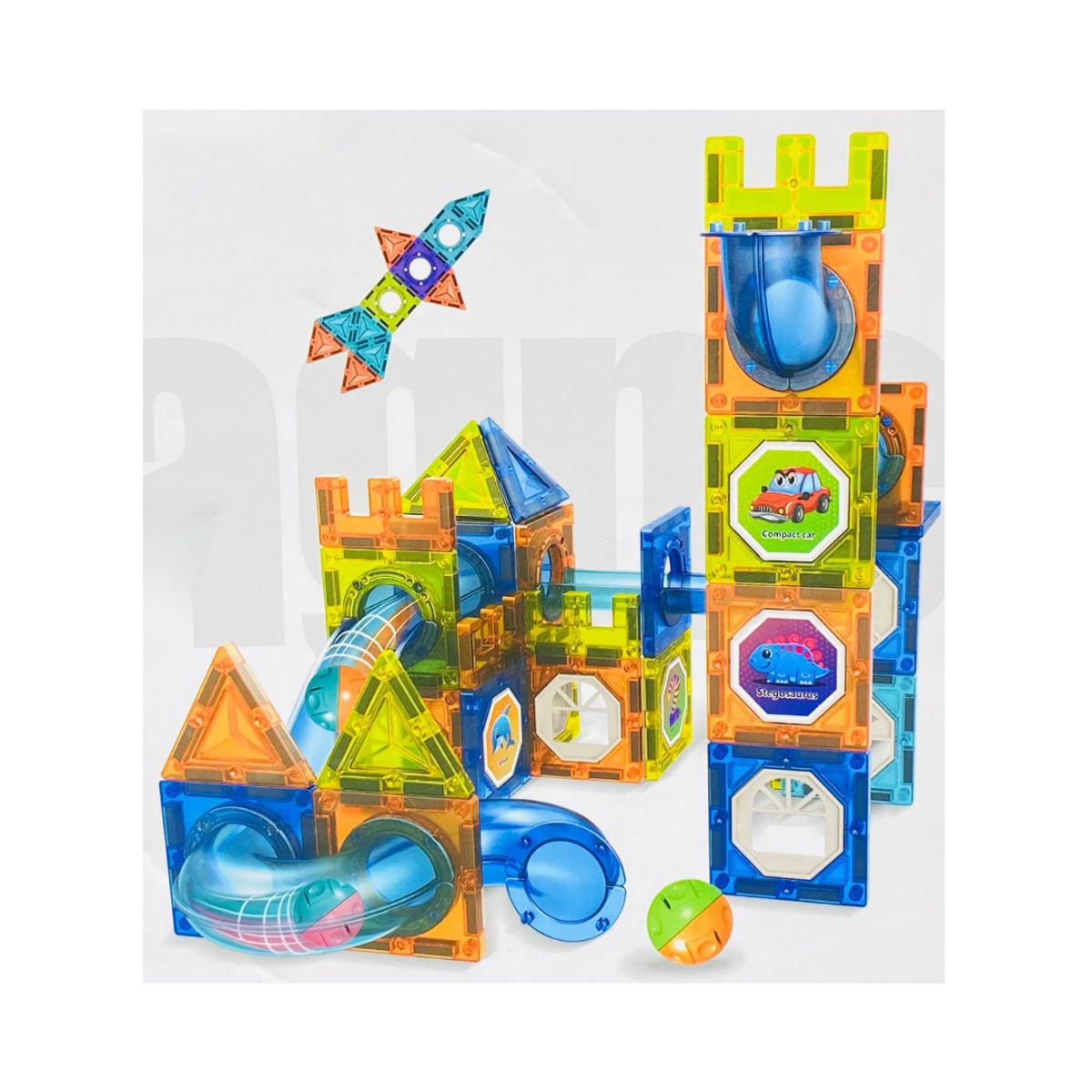 GENERICO - Bloques Magnéticos 3D De Construcción 71 Piezas